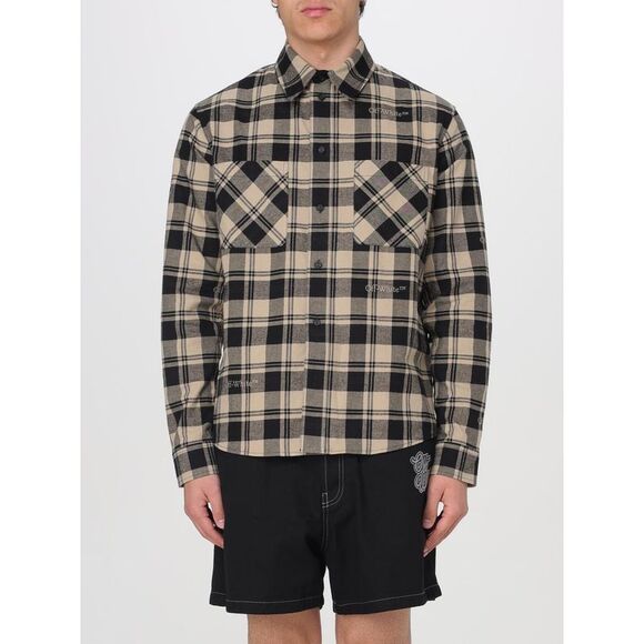 Off-White Shirt Men Beige